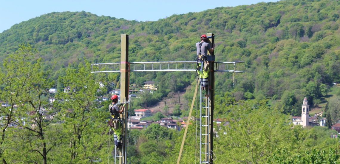 Smantellamento linea aerea tra Neggio e Pura