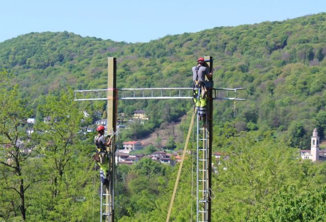 Smantellamento linea aerea tra Neggio e Pura